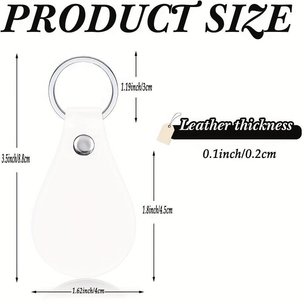 Set of 40 Leather Key Fob Kits for DIY Crafts Includes PU Leather Blanks Rivets and Key Rings