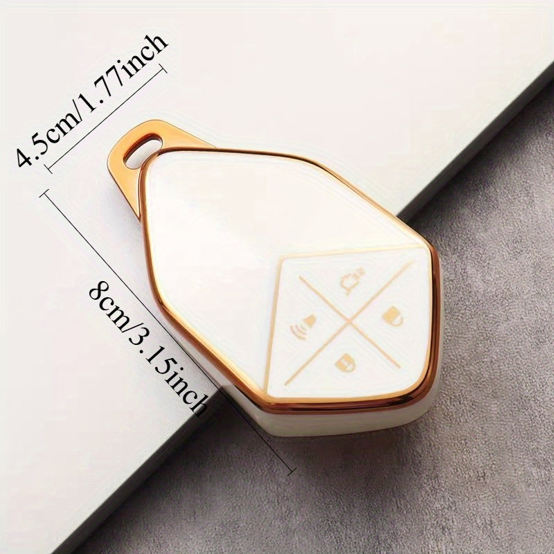 Universal TPU Car Remote Key Fob Cover with Keychain, Shockproof Protection