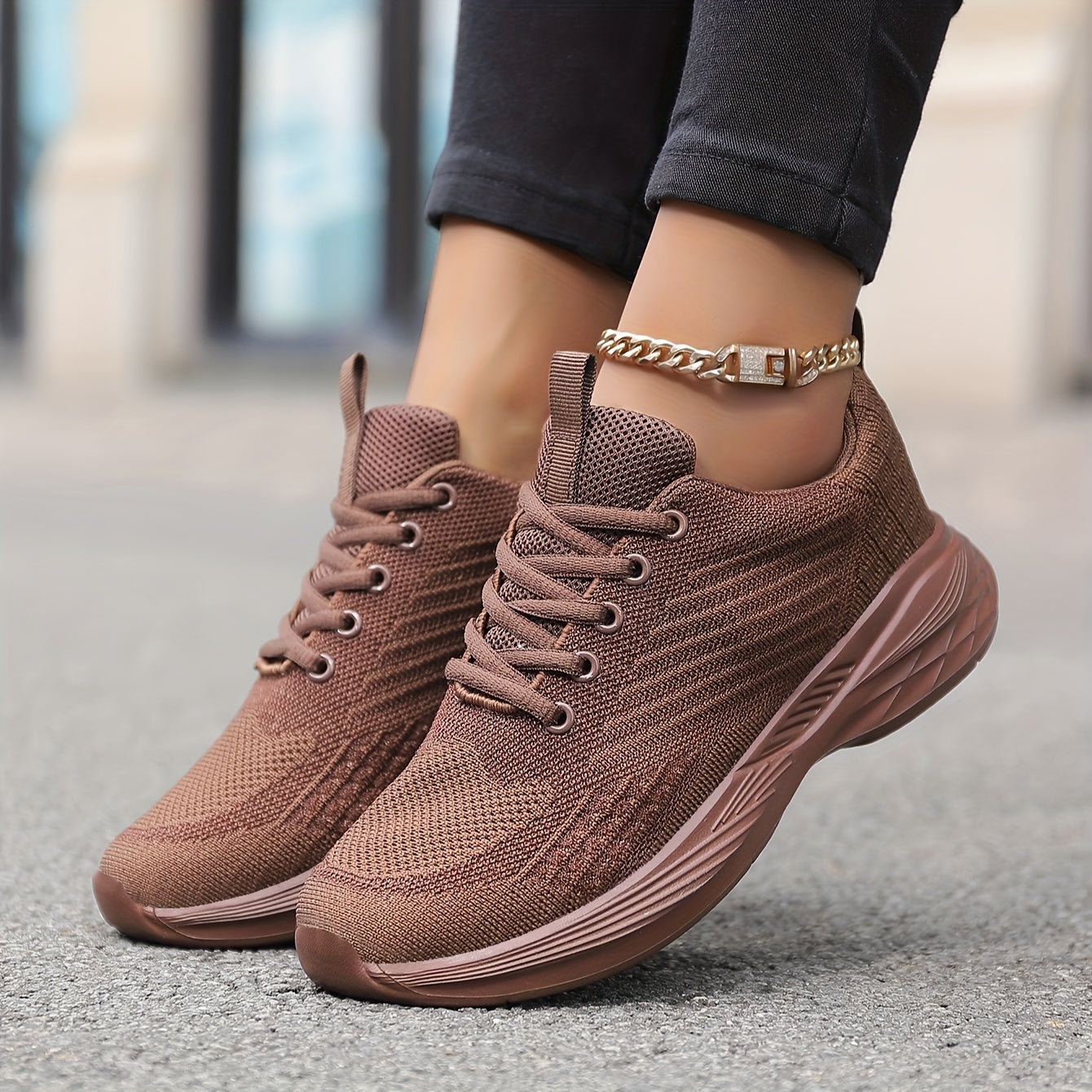 Zapatillas transpirables de mujer, casuales, de lona, con cordones, para exteriores, ligeras, de caña baja, deportivas
