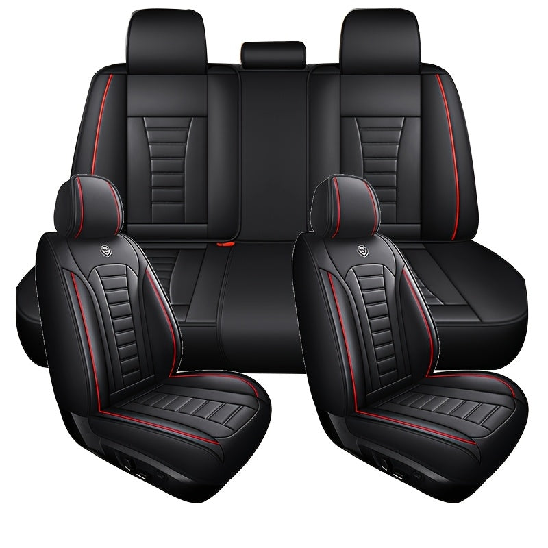 Universal Faux Leather Car Seat Cushion for Four Seasons Five-Seater