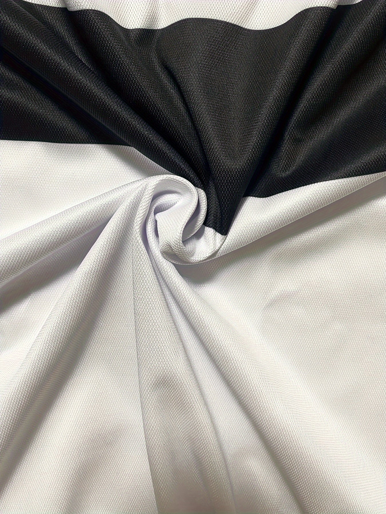 Men's Oversized Short Sleeve Polo Shirt with Patchwork Lines Casual Knit Fabric All-Season