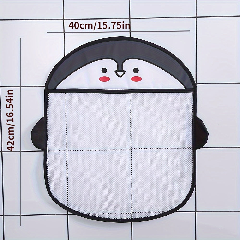 Organizador de almacenamiento para baño con ventosas de malla resistente al agua y bolsa colgante