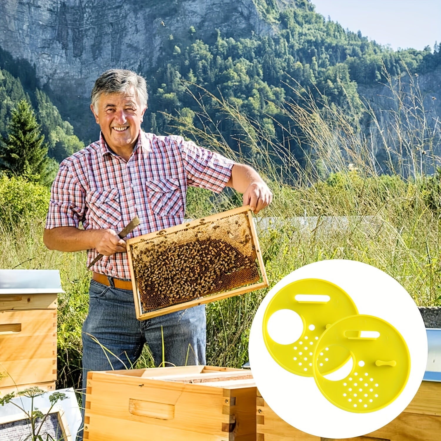 30 dona plastik arıchilik kirish eshiklari uchun uyalar, sozlanadigan yuqori chiziq Nuc juftlashuvi