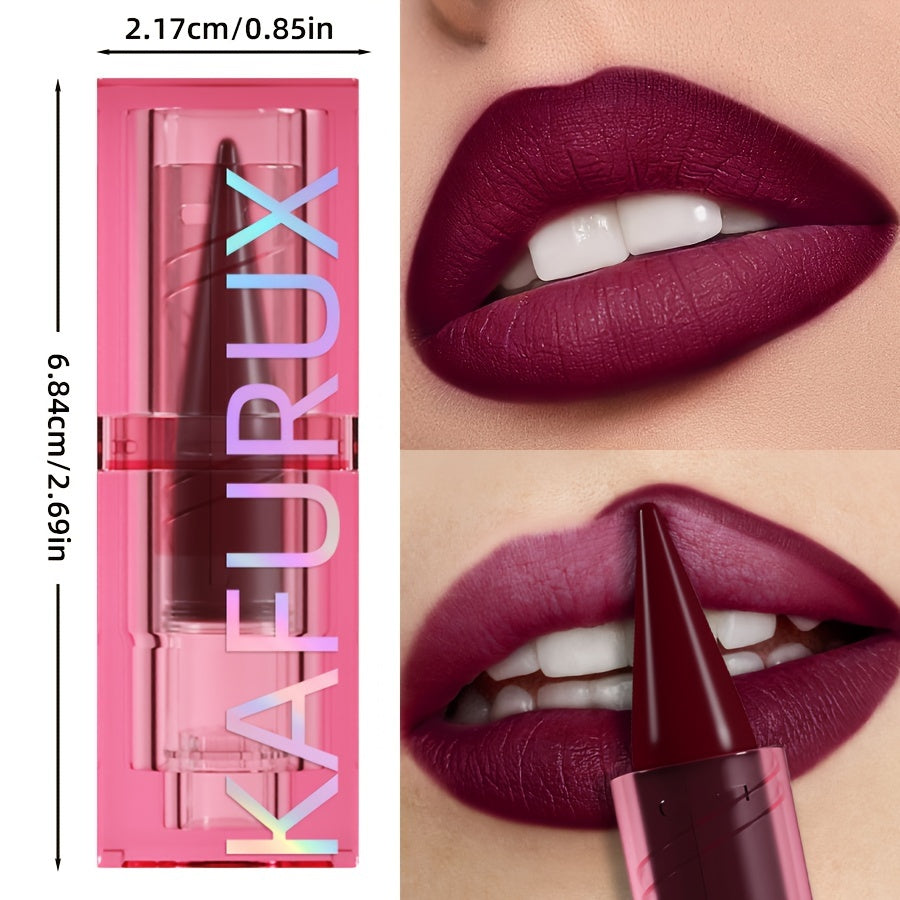 Pintalabios mate para mujer, de larga duración, rojo púrpura, a prueba de agua y sudor