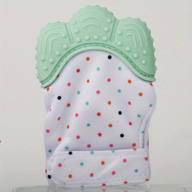 Guante de silicona transpirable con juguete de dentición para bebés de 0+ con colores mezclados