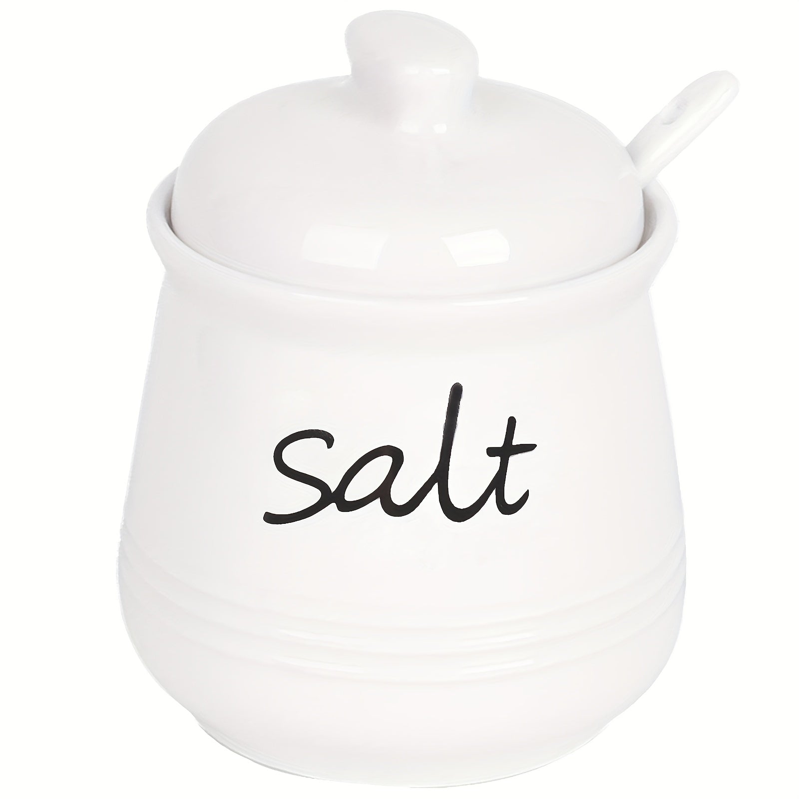 Ceramic Sugar Jar with Lid and Spoon 12oz Capacity for Coffee Bars and Restaurants