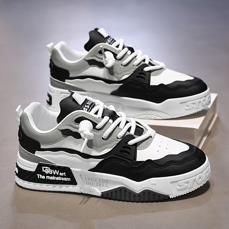 Men's Low-Top Skate Shoes Durable Non-Slip Casual Sneakers for All Seasons