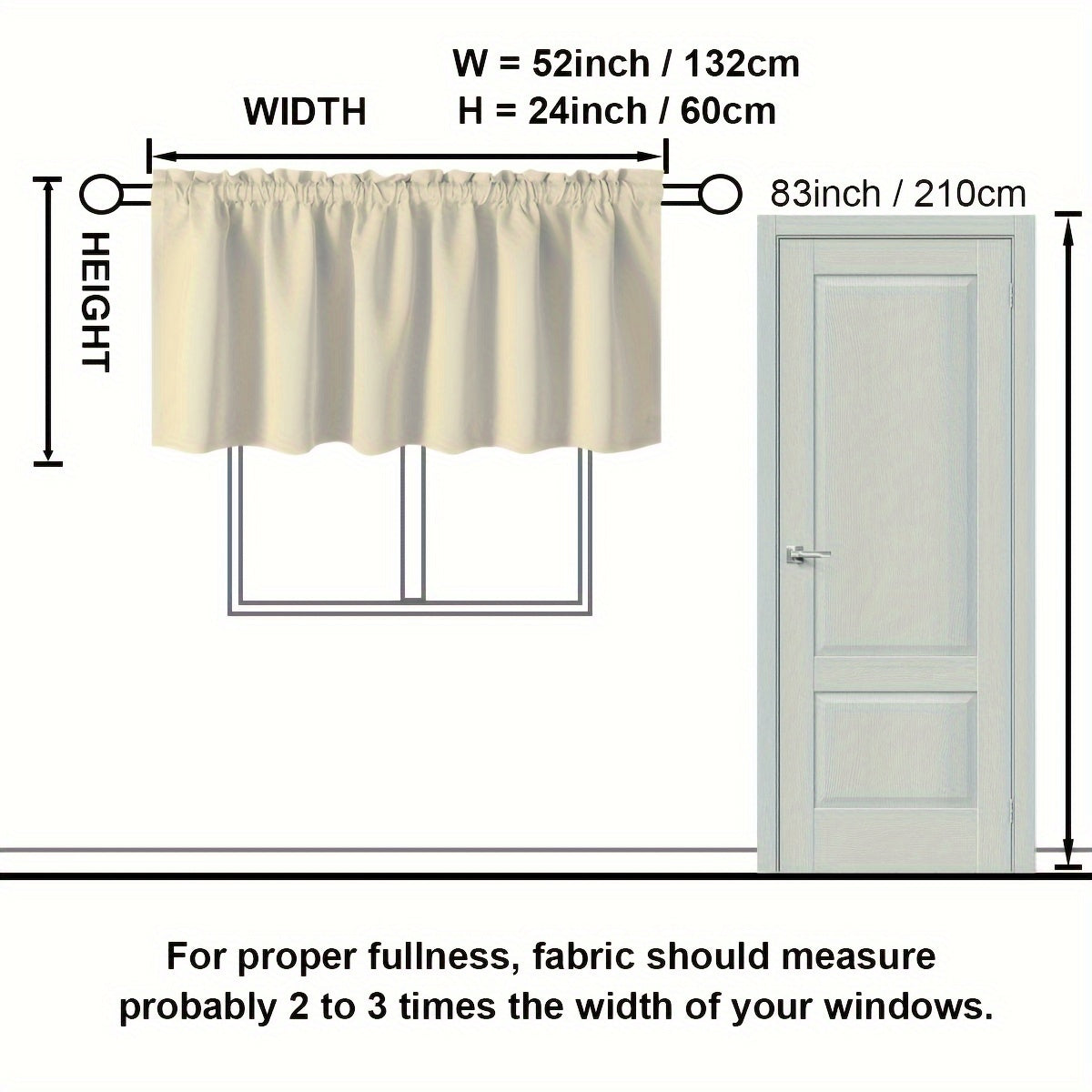 Blackout Heat Insulation Curtain Rod for Kitchen Living Room Bedroom Home Decor