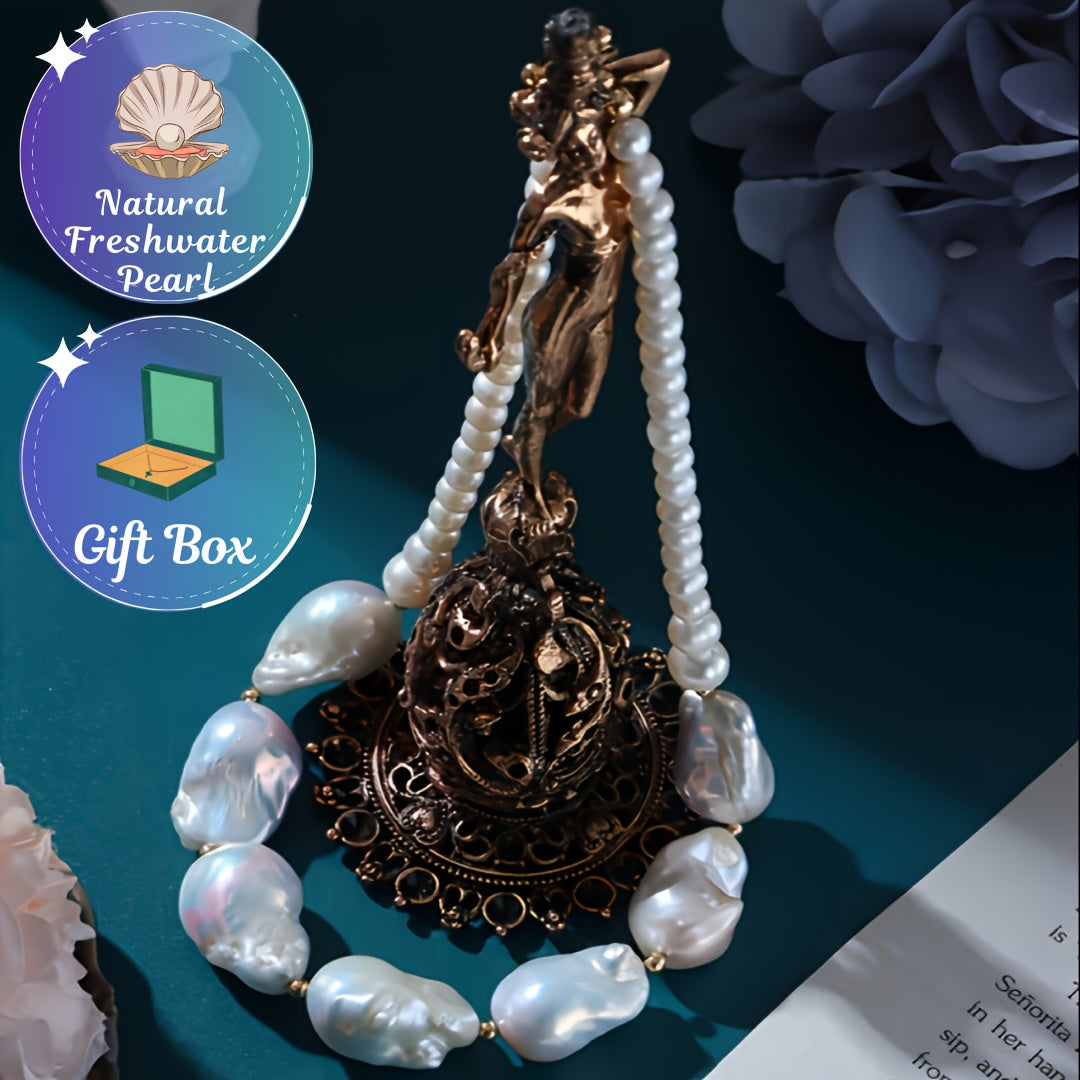 Freshwater Pearl Necklace Large Strand Elegant Jewelry for Special Occasions