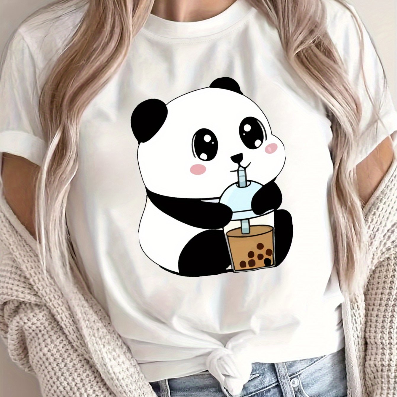 Women's Loose Large Size T-Shirt Spring Summer Short Sleeve Casual Breathable Fabric