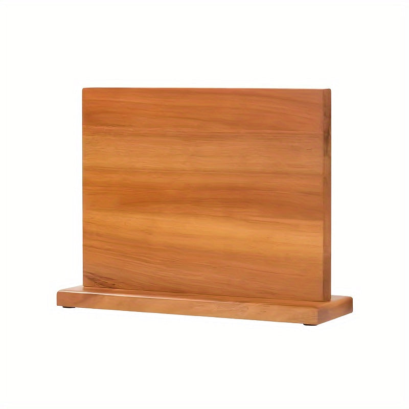 Thickened Acacia Wood Double-Sided Magnetic Knife Holder Kitchen Organizer
