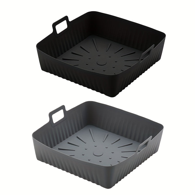 Kvadrat silikonli havo frayer uchun linzalar 22.86 sm, 6-9 Qt havo frayerlar uchun qayta ishlatiladigan qozon