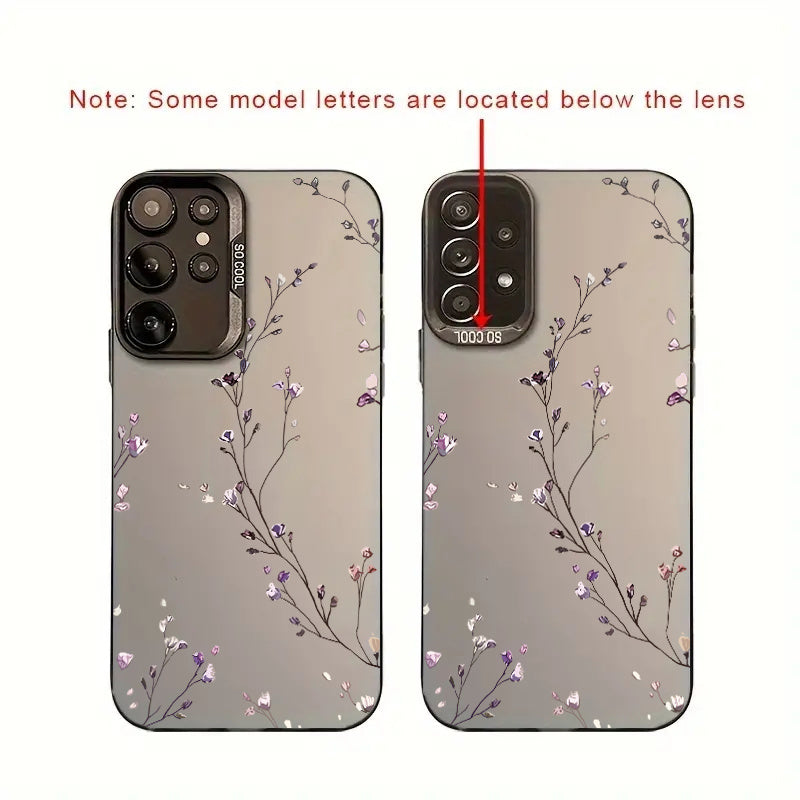 Spring Flowers Pattern TPU Phone Case for Samsung Galaxy A Series Anti-Fall Full Cover Acrylic Material
