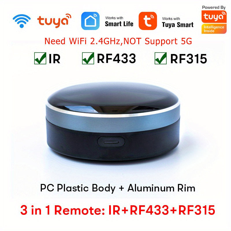 Universal Remote Control WiFi IR RF App Voice Compatible with Smart Home Devices Tabletop USB Powered