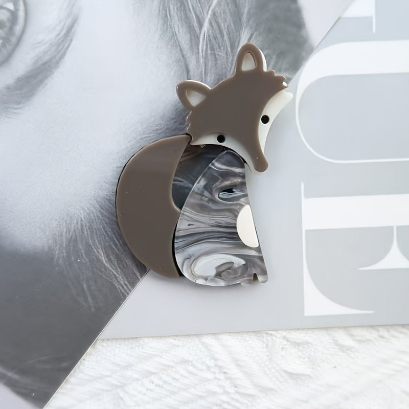 Fox Acrylic Brooch Pin Cartoon Animal Style Lapel Badge for Fashion Accessories