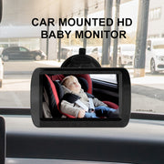 Compact HD Rearview Mirror Camera for Children Night Vision 10.92cm Rear Seat Monitor