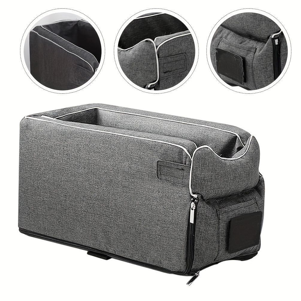 Dog Car Seat for Small to Medium Breeds Durable Polyester Safety Leash Non-Slip Travel Bed