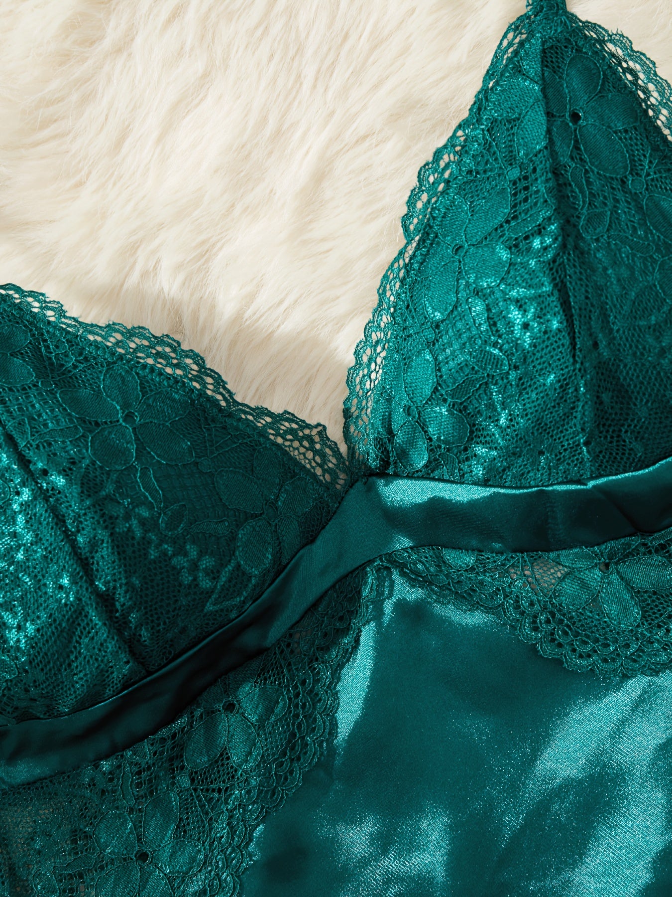 Women's Pajama Set with Velvet Lace Backless Top and Shorts