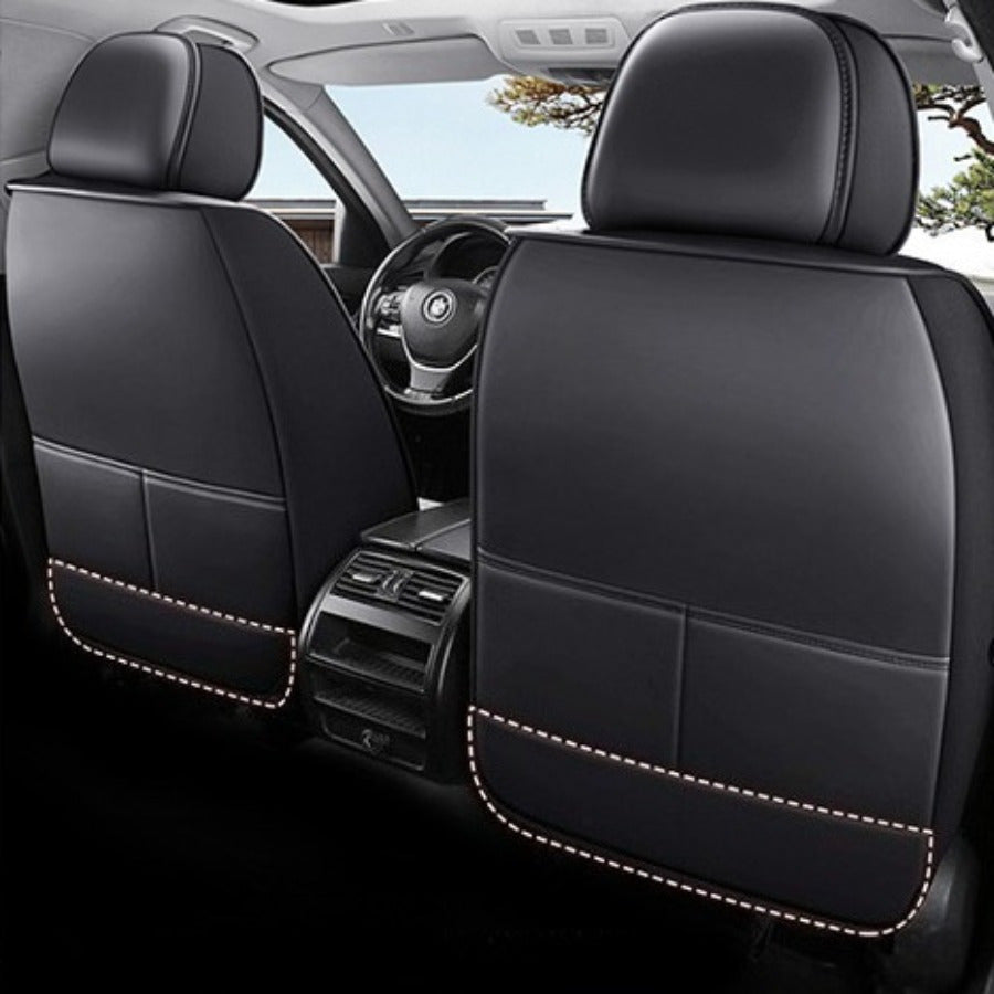 Universal Car Seat Covers Breathable Fabric Full Set Black Red Five Seat