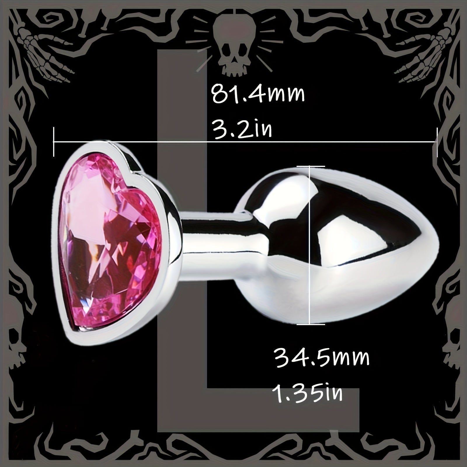 Adult Unisex Gold Synthetic Gemstone Anal Plug for Beginners, Butt Plug