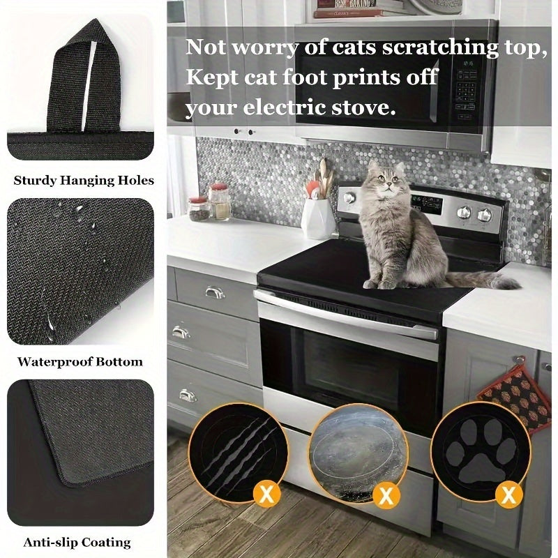 Marble Pattern Stove Top Cover 72x52cm Anti-Slip Scratch-Resistant for Electric Glass Stoves