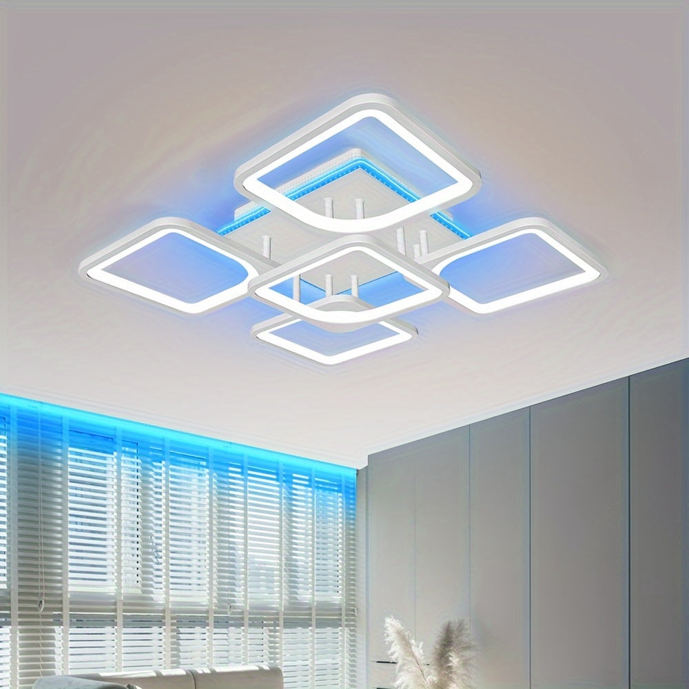 Luz de techo LED inteligente regulable con control remoto para dormitorio y sala de estar