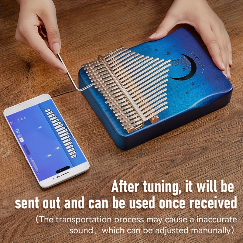 Boshlovchilar uchun 21 kalitli kalimba barmoq pianino to'plami, ko'p rangli musiqa asbobi