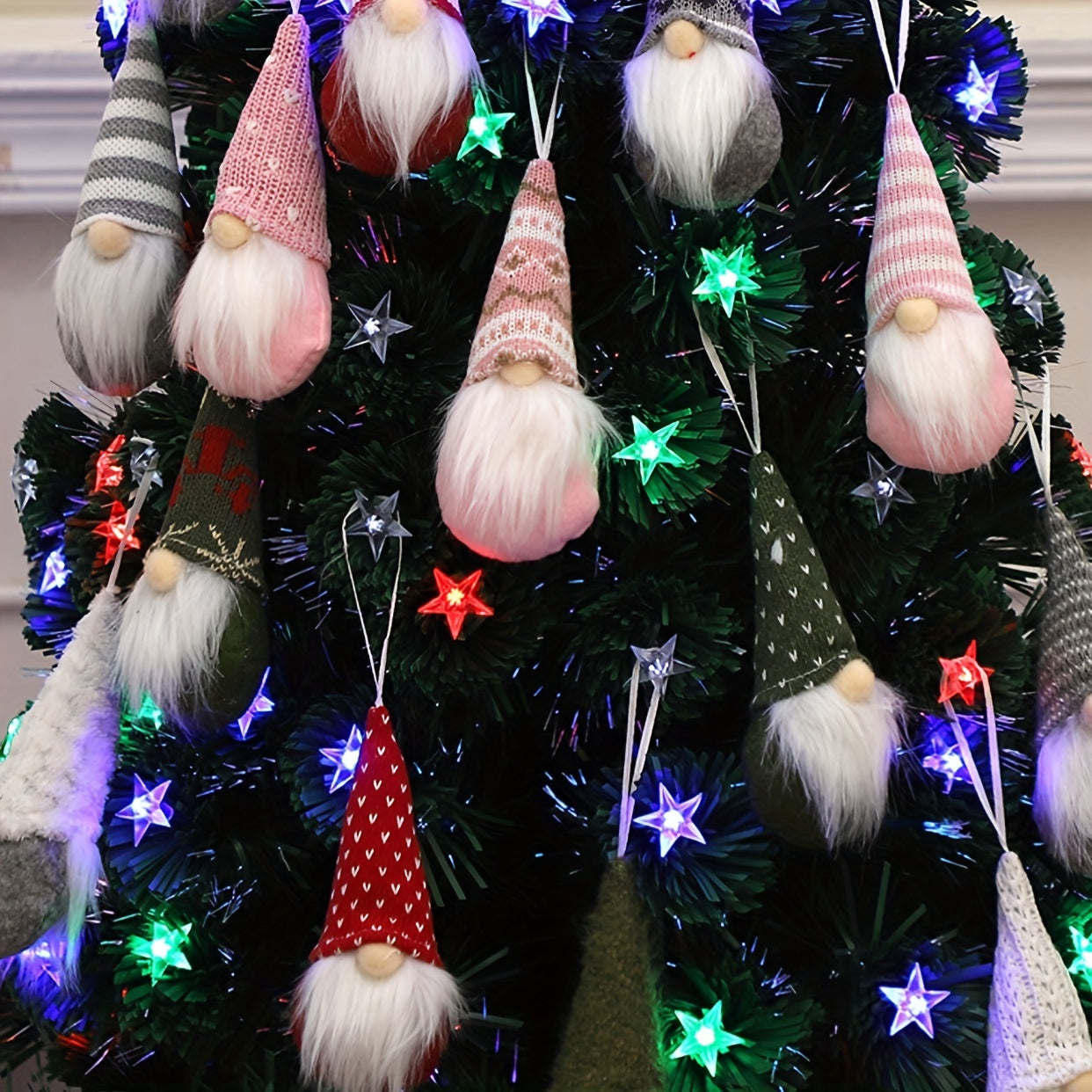 Set of 3 Christmas Gnome Ornaments for Tree Decoration and Home Decor