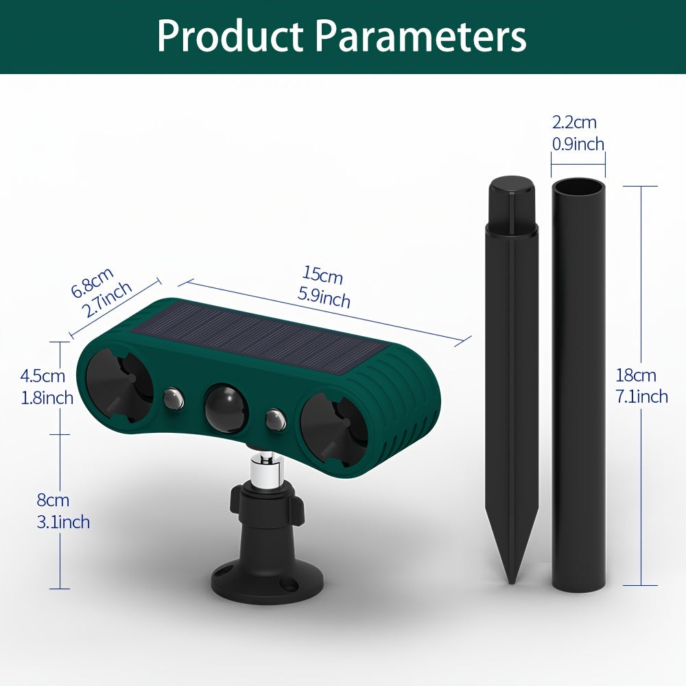2024 Ultrasonik Quyosh Hayvonlarni Oldini Olish Sensorli Harakat Sensorli Signal Chiroqlari bilan