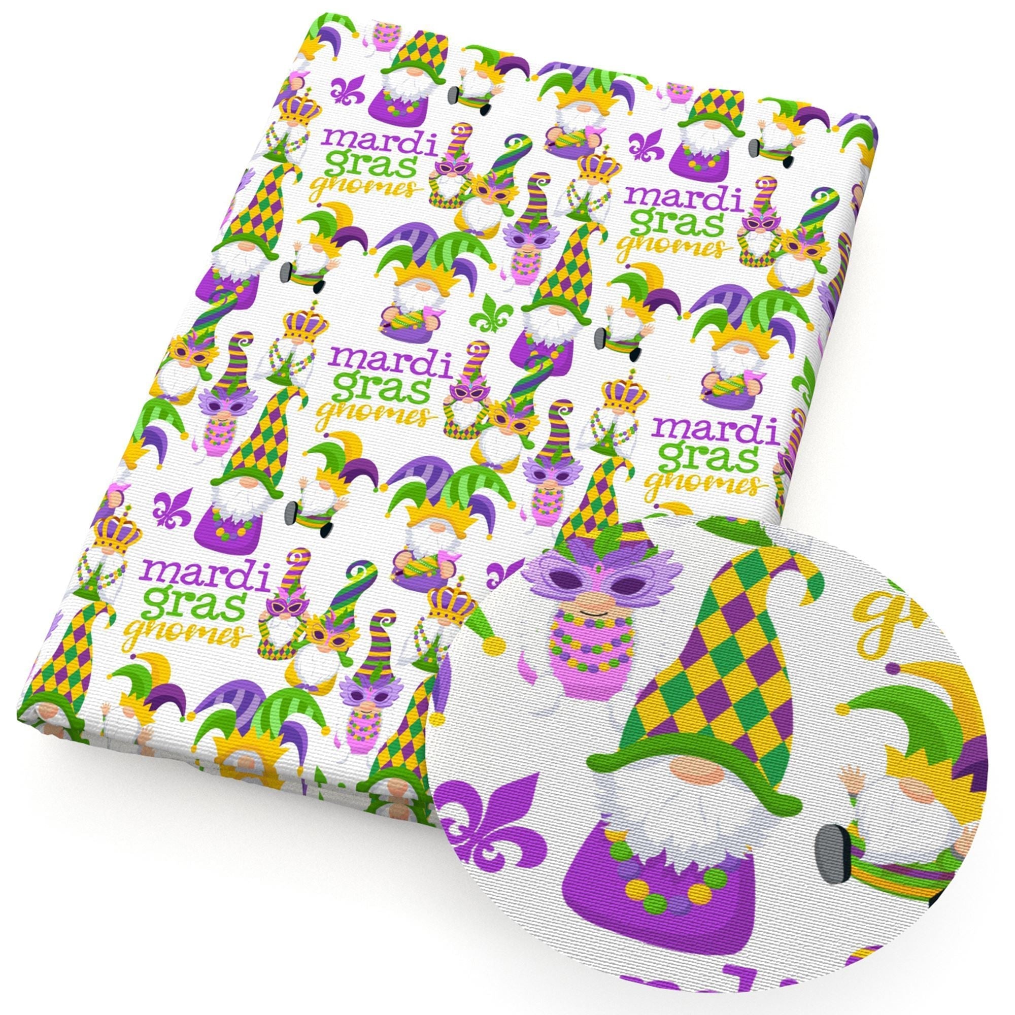 Polyester Quilting Fabric 17.7x19.68 Inch Mardi Gras Series Precut for Patchwork