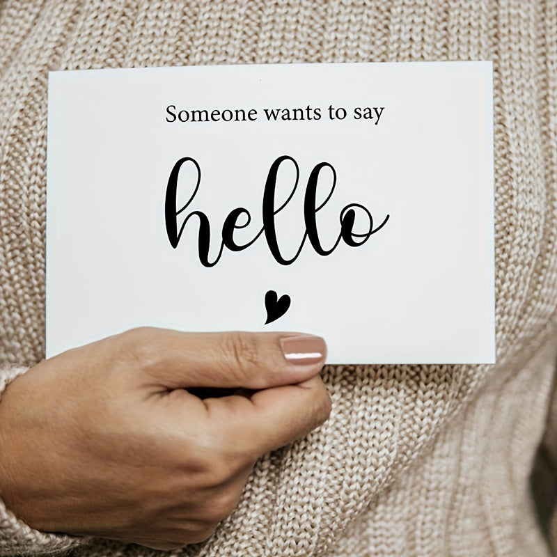 Pregnancy Announcement Card with Envelope for Family and Grandparents