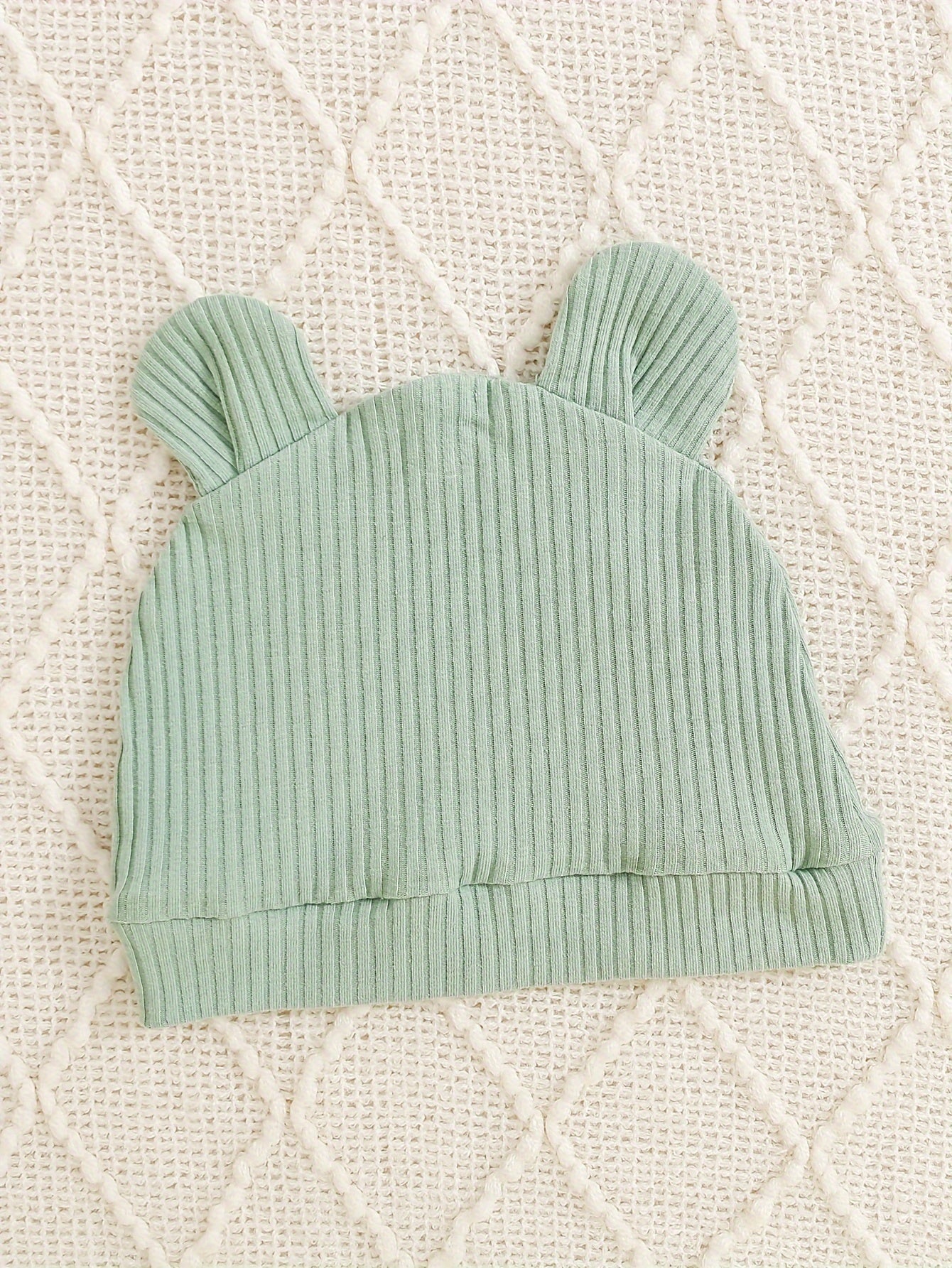 Children's Cotton Jumpsuit with 3D Bear Design and Cozy Hat for Boys