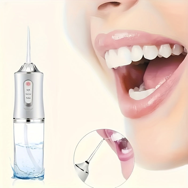 Electric Water Flosser for Teeth Portable Oral Irrigator with 5 Tips White
