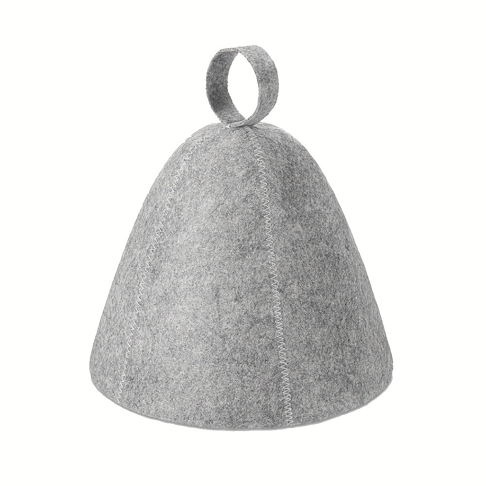 Juego de 3 sombreros de sauna de fieltro gris, accesorios de spa de secado rápido y absorción de humedad