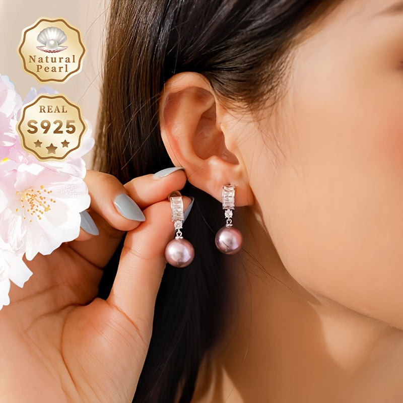 Zarif iyun tug'ilgan kun toshlari bilaguzuklari - Qora oltin halqalar bilan binafsha dumaloq toshlar, har kuni va rasmiy kiyimlar uchun mukammal - Sovg'a qutisida keladi