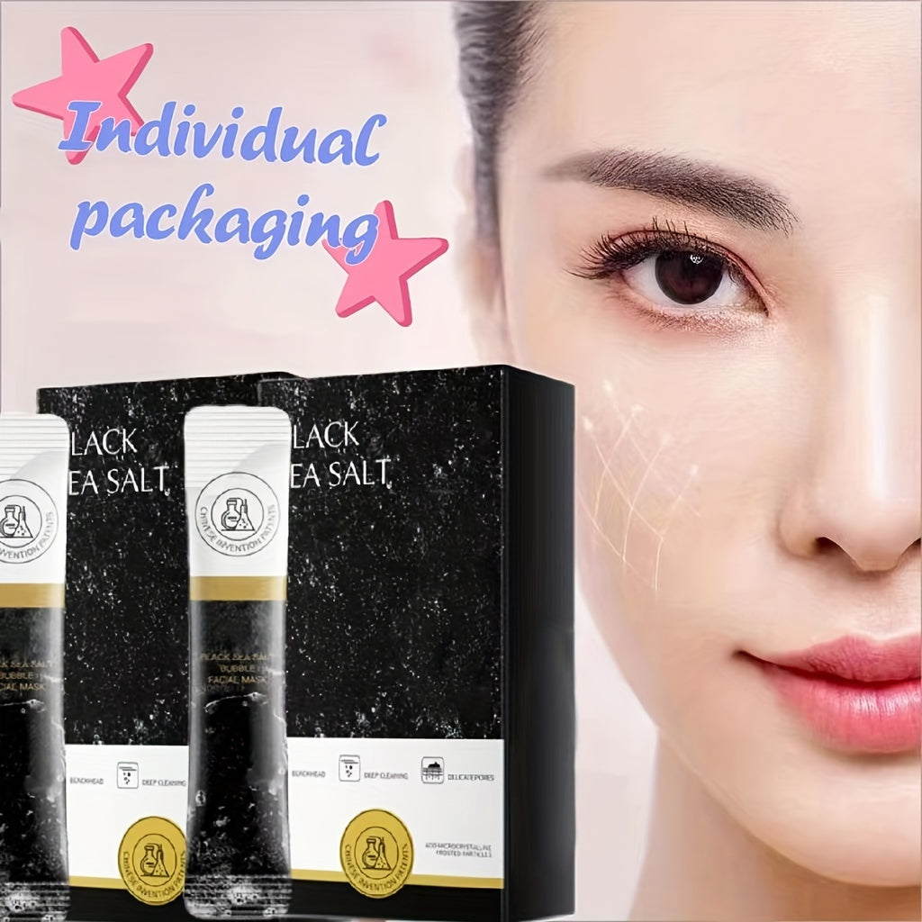 12 ta qora dengiz tuzi pufli maskalari, normal teri uchun namlantiruvchi gel, sayohat uchun qulay