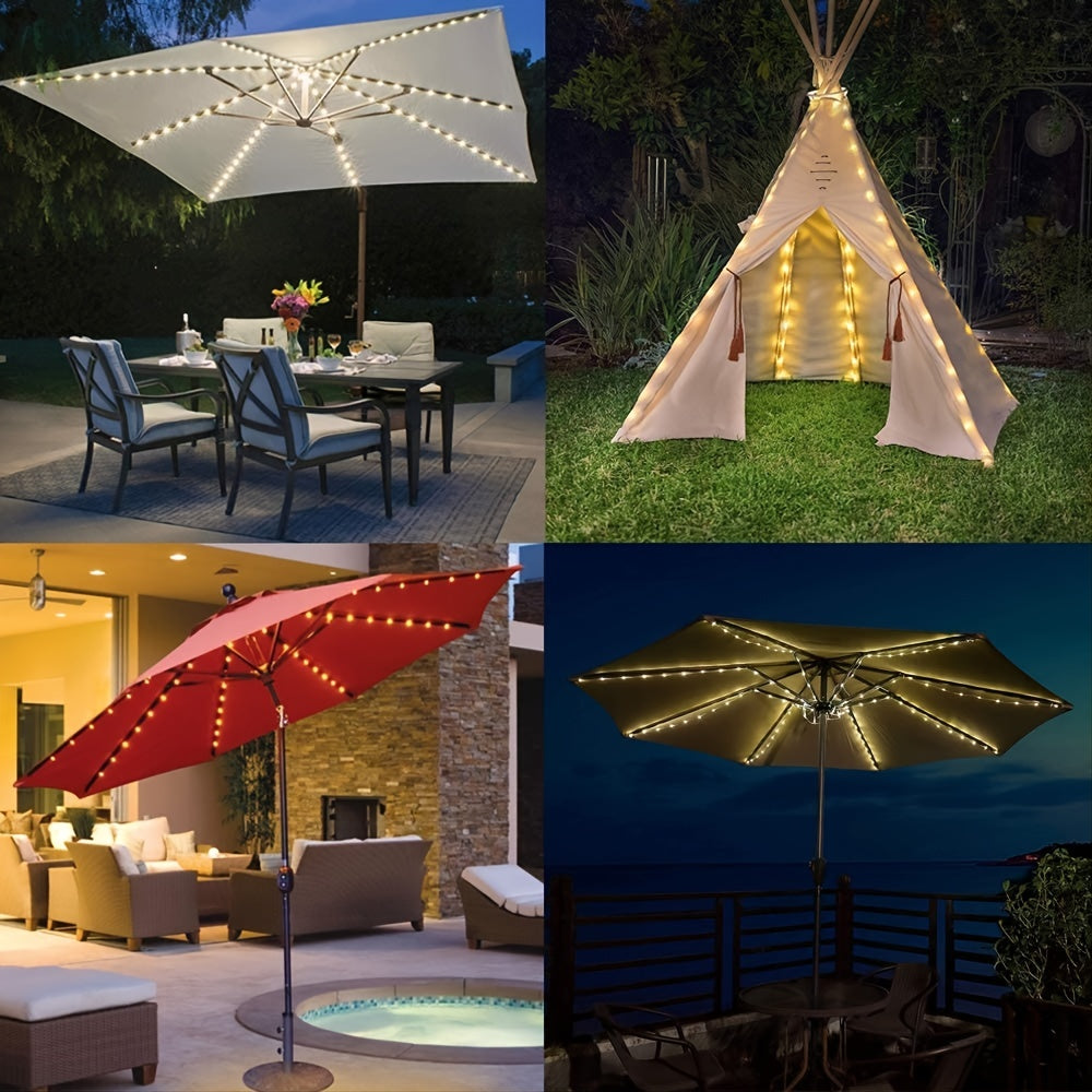 Cordless Outdoor Patio Umbrella Lights with Remote Control LED Battery Operated