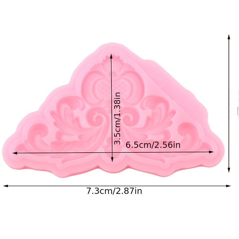 Silicone Cake Border Mold for Decorating Chocolate Fudge Cupcakes and Clay