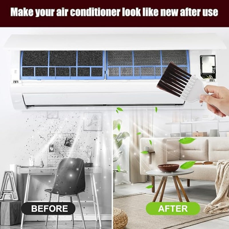 Набор щеток для катушек и финальных гребешков для глубокого очищения кондиционера, без пыли, охлаждение