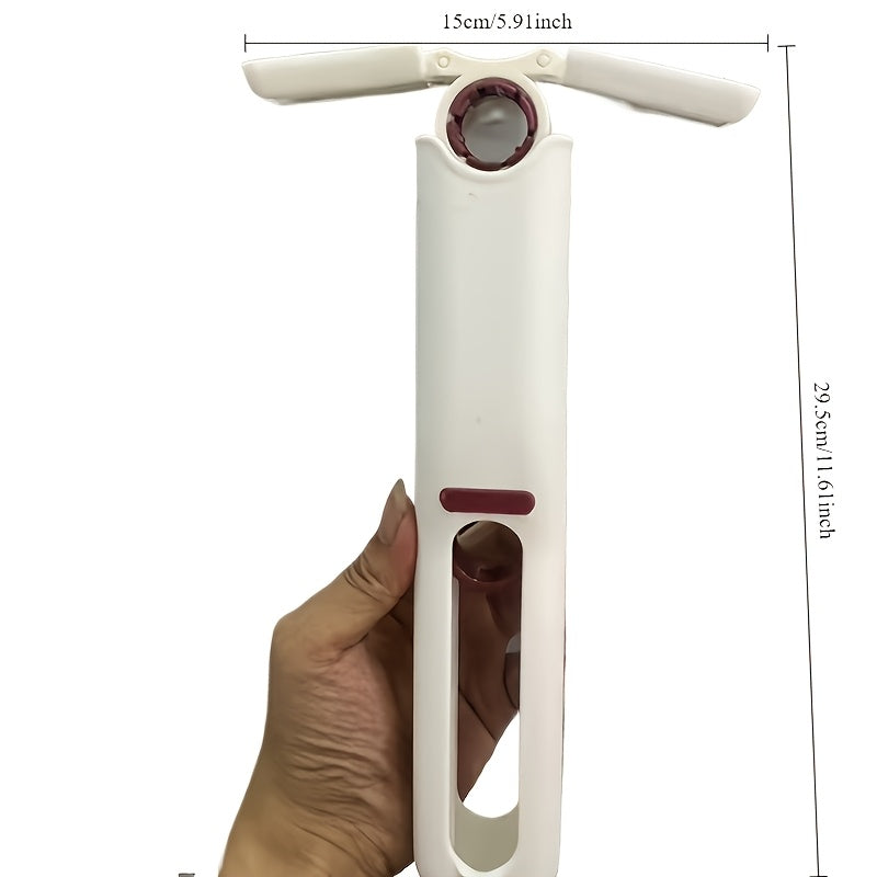 Mini Self-Squeezing Mop for Wet Dry Cleaning, Portable, Reusable Pads