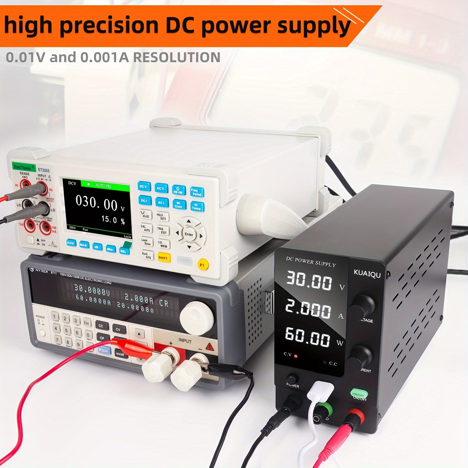 Fuente de alimentación de corriente continua ajustable de 220V 300W 5A con pantalla LED y puerto USB para reparación de electrónica y laboratorio
