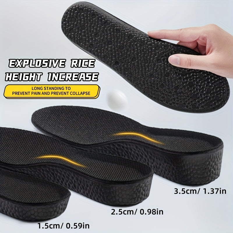 Men Women Soft Sole Height-Increasing Insoles Sports Breathable Sweat-Absorbing