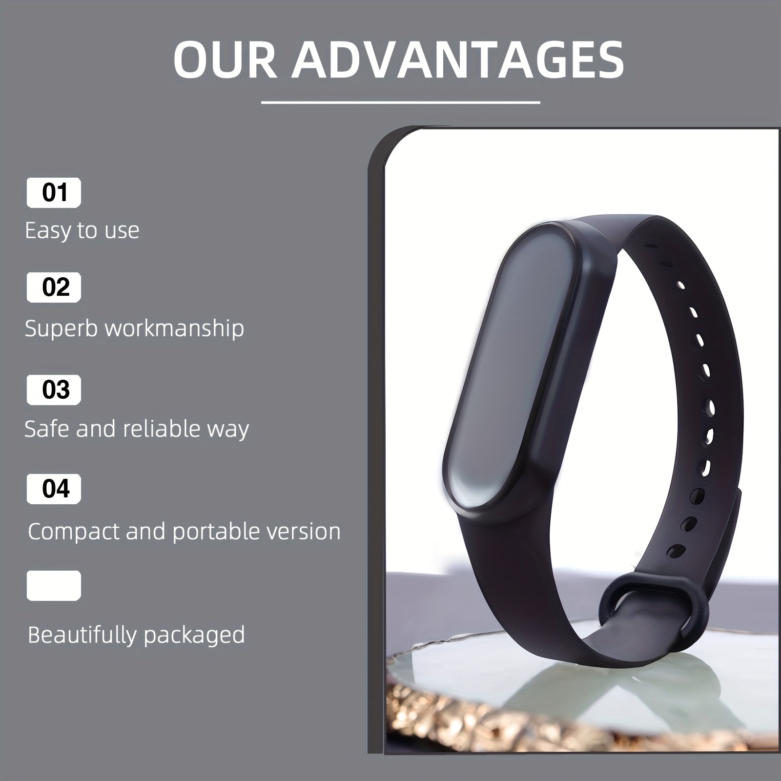 Unisex Silicone Mosquito Repellent Wristband for Outdoor Camping and Home Use