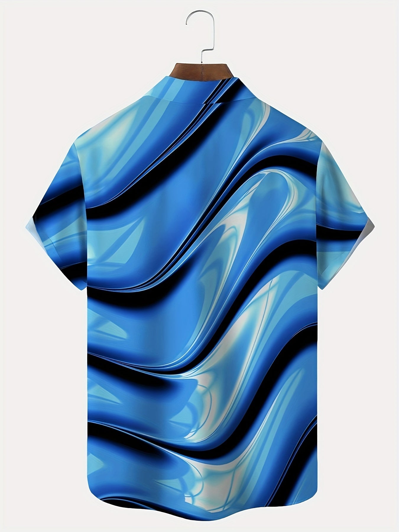 Katta o'lchamdagi erkaklar uchun Gava 3D bosma qisqa yengli ko'ylak - Ta'til uslubi, zamonaviy yozgi kiyim