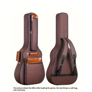 104.14cm Black Guitar Bag for Bass and Acoustic Travel Padded Tote Case