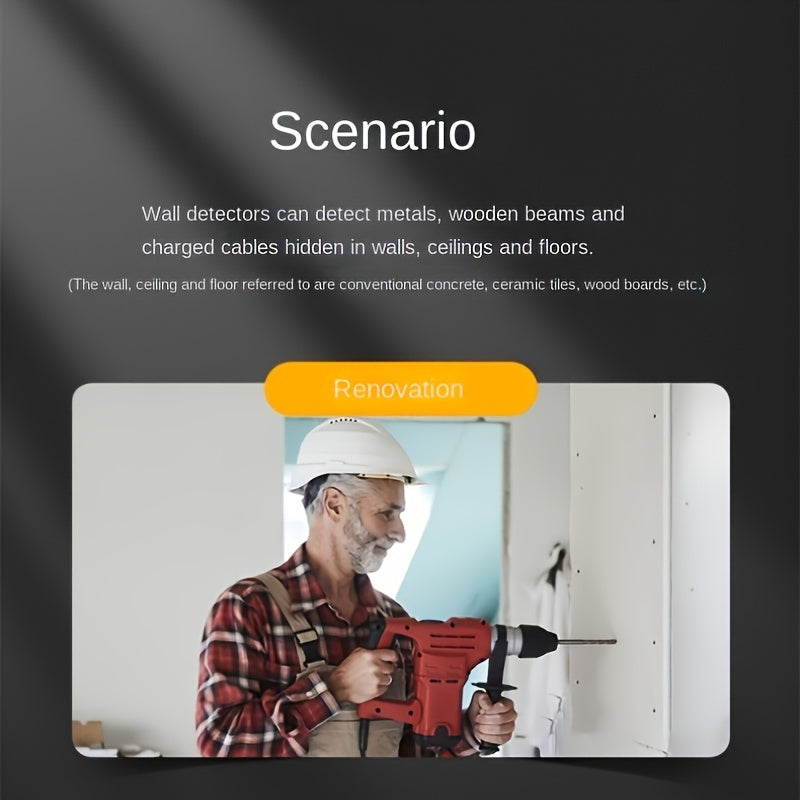 Wall Detector Nail Finder Wall Scanner with LCD Screen Live Wire and Metal Detection