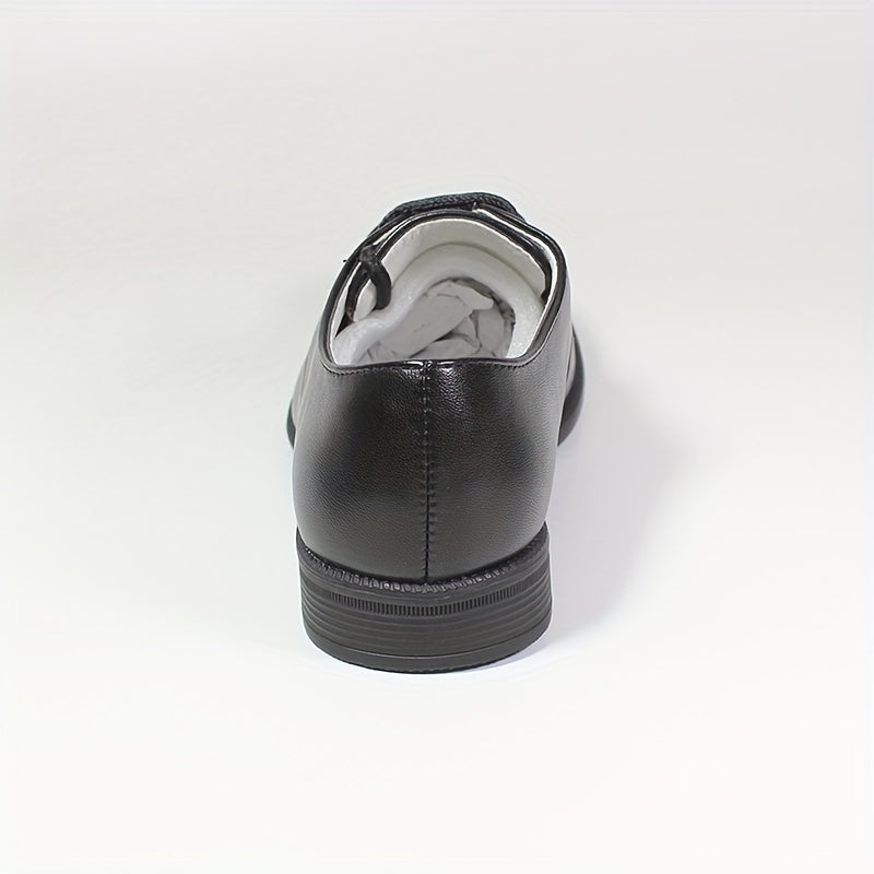 Boys PU Lace-Up Oxford Shoes All-Season Low Top Sizes 25-38