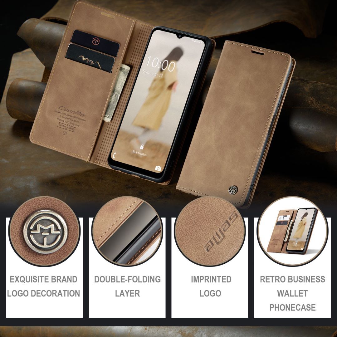 Funda para teléfono Redmi 14C con ranura para tarjeta y soporte magnético