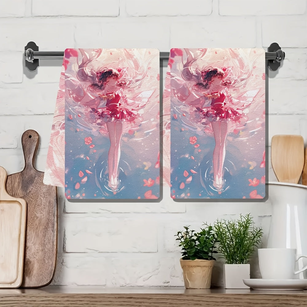 2 ta yumshoq oshxona sochiqlari to'plami, juda yaxshi o'ziga xoslik, idishlarni yuvish uchun mato, 40x60 sm