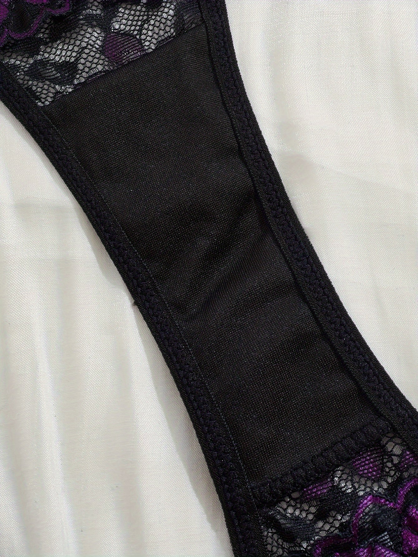 Lingerie Set Floral Lace Semi-Sheer Comfortable Sexy Bra and Panty